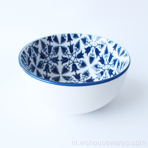 Kleurrijk Design Natuurlijke Glazuren Ronde Keramische Decor Bowl